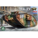 1:35 WW I Heavy Battle Tank Mk.IV 2 in 1