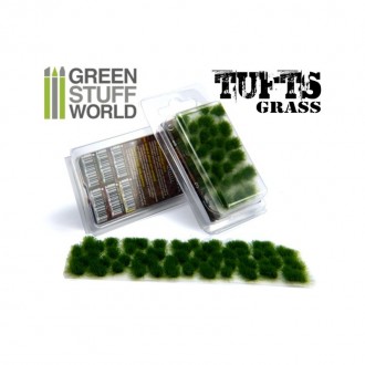 Grass TUFTS - 6mm self-adhesive - DARK GREEN