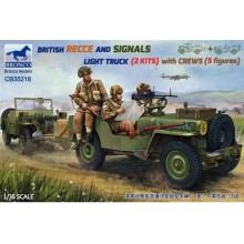 BRITISH RECCE AND SIGNALS LIGHT TRUCK (2 KITS ) with CREWS 1:48