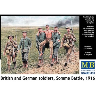 1:35 British and German soldiers,Somme Battle  